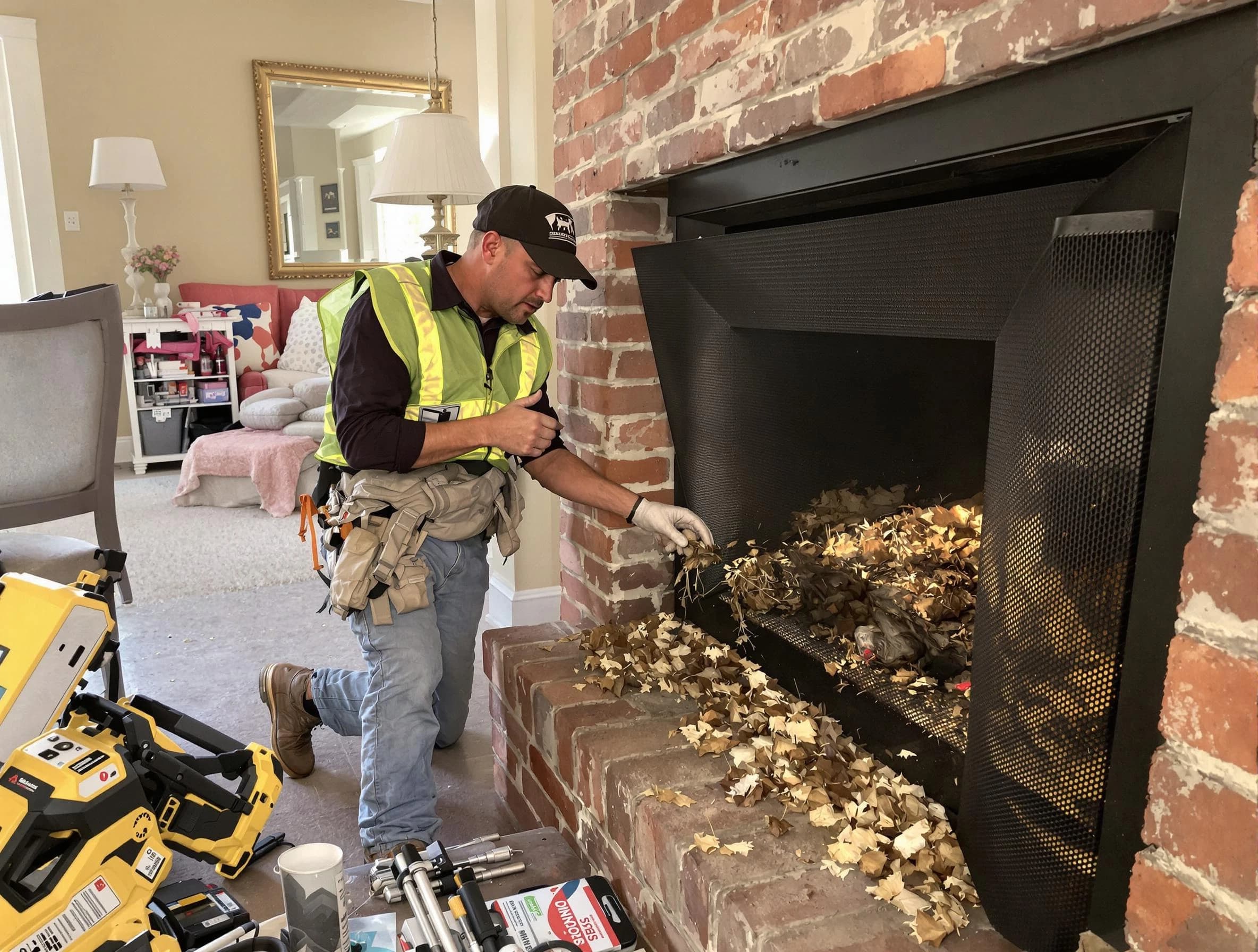 Safe screening installation by Bellevue Chimney Sweep in Bellevue, PA