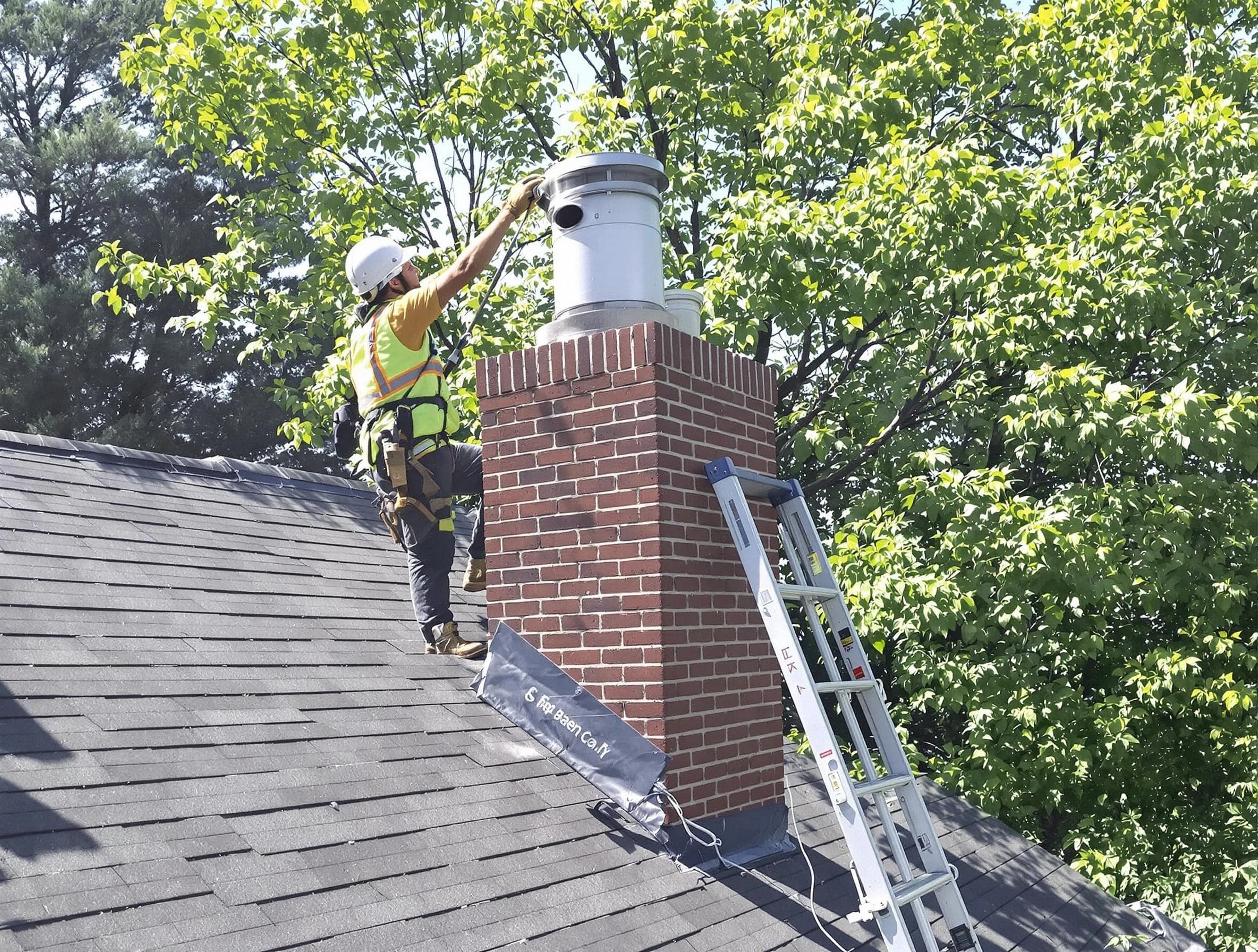 Chimney liner inspection by Bellevue Chimney Sweep in Bellevue, PA