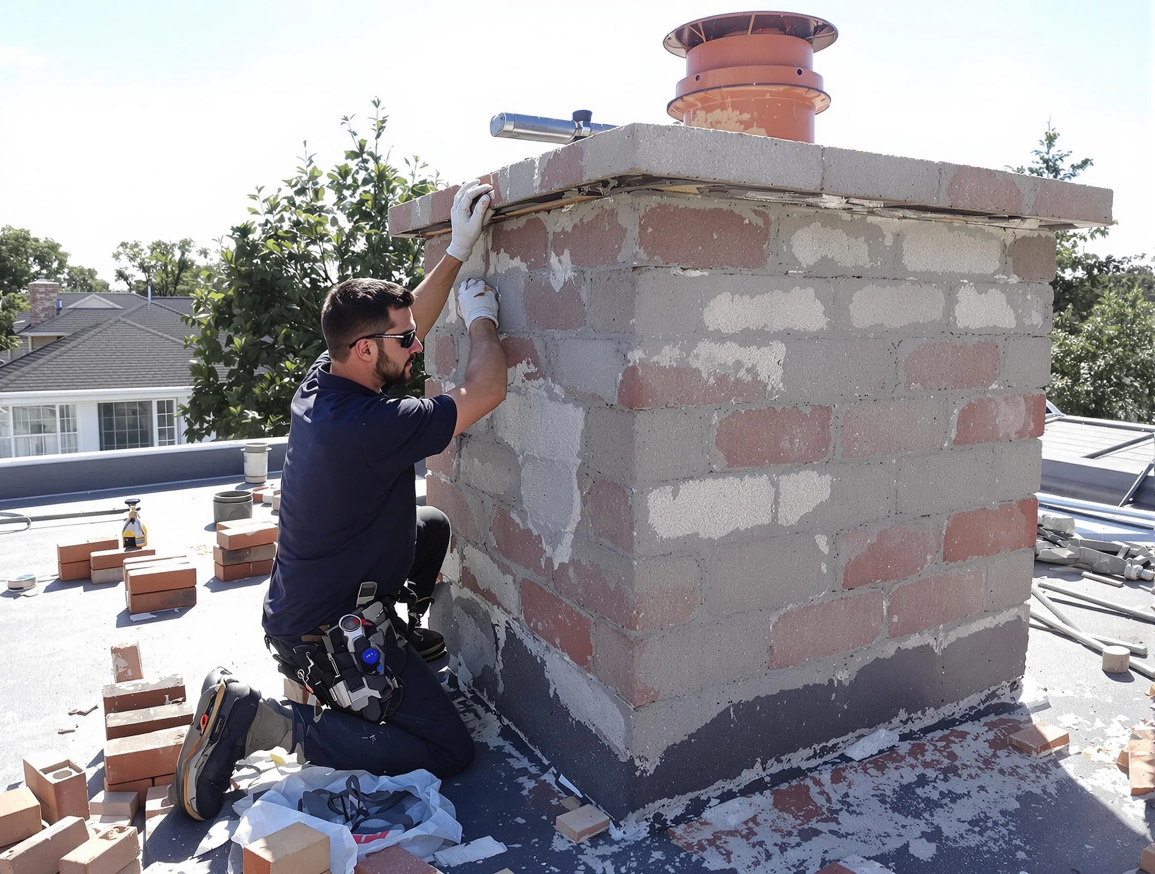 Advanced chimney repair process by Bellevue Chimney Sweep in Bellevue, PA