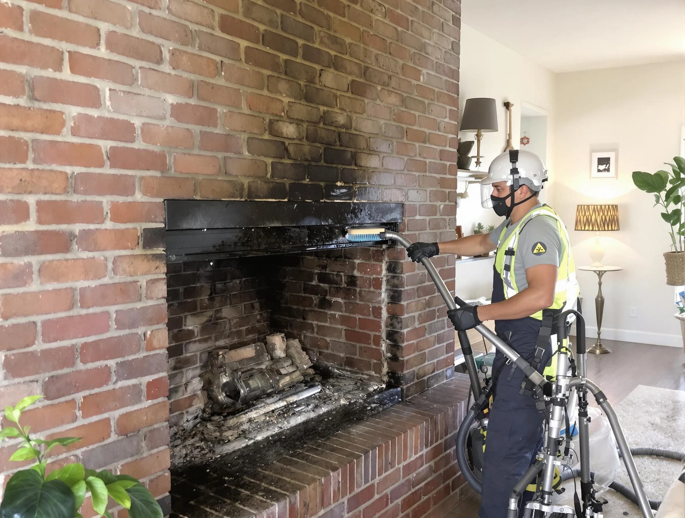 Bellevue Chimney Sweep providing fireplace cleaning services in Bellevue, PA