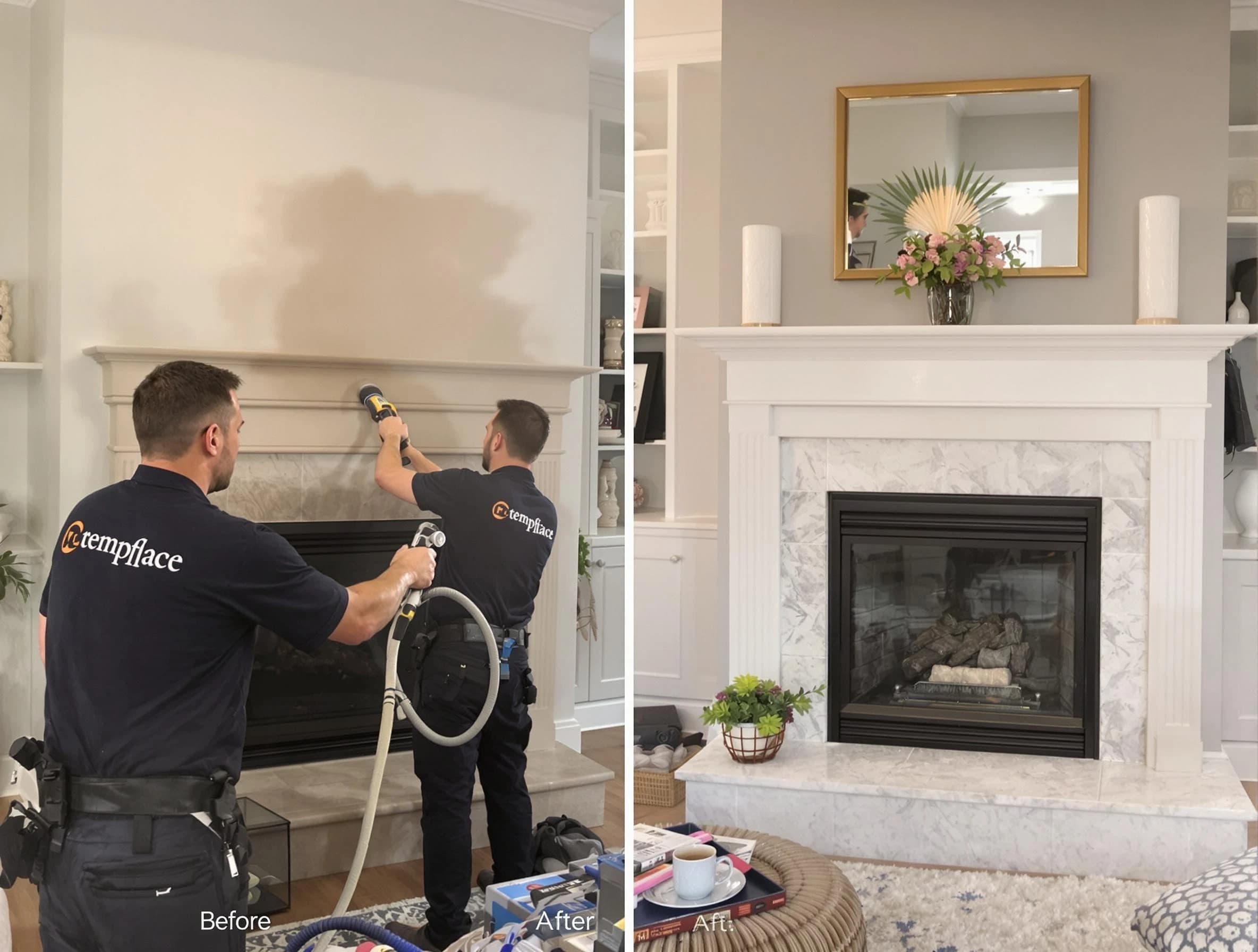 Professional soot removal by Bellevue Chimney Sweep team in Bellevue, PA