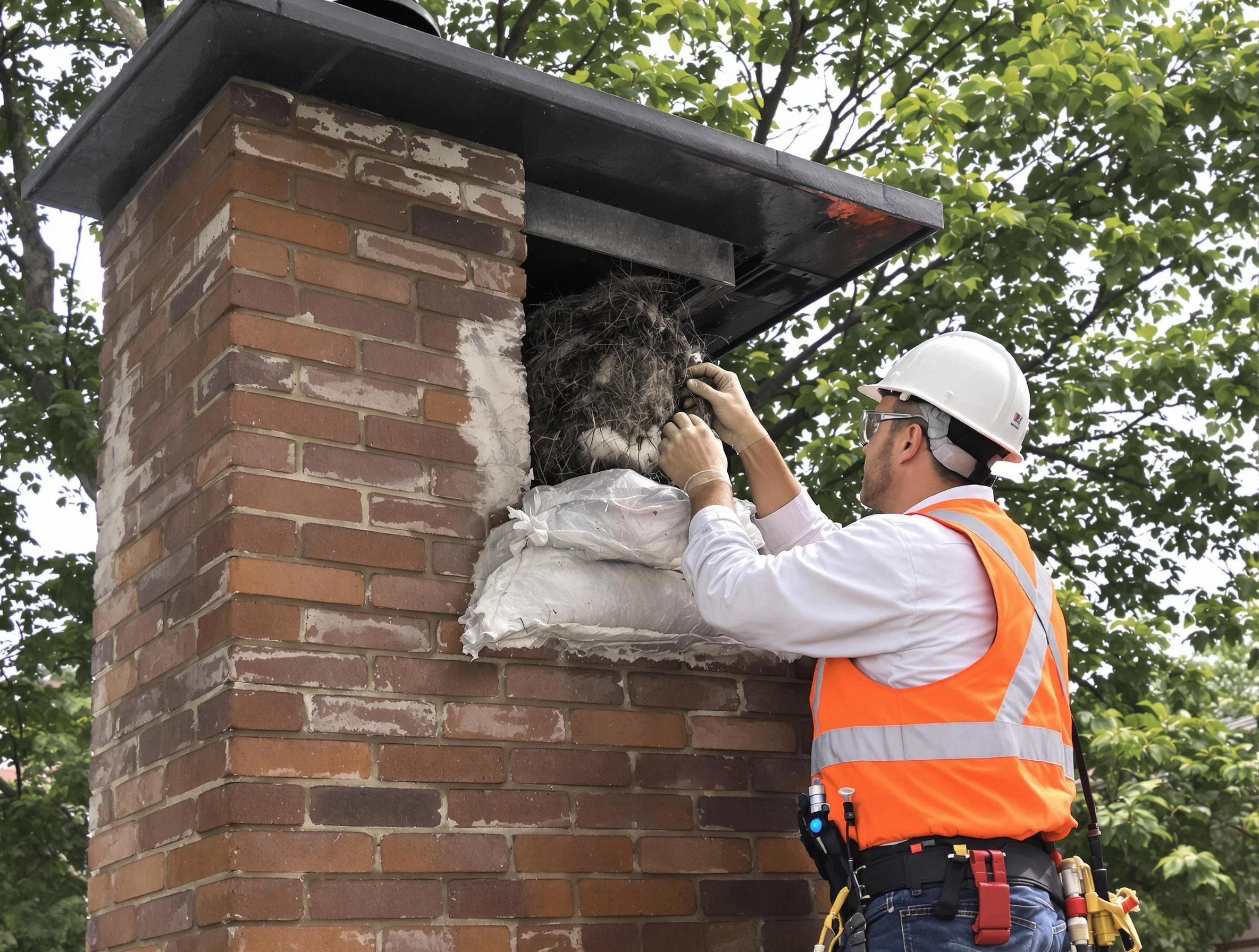 Humane removal of debris and animals by Bellevue Chimney Sweep in Bellevue, PA