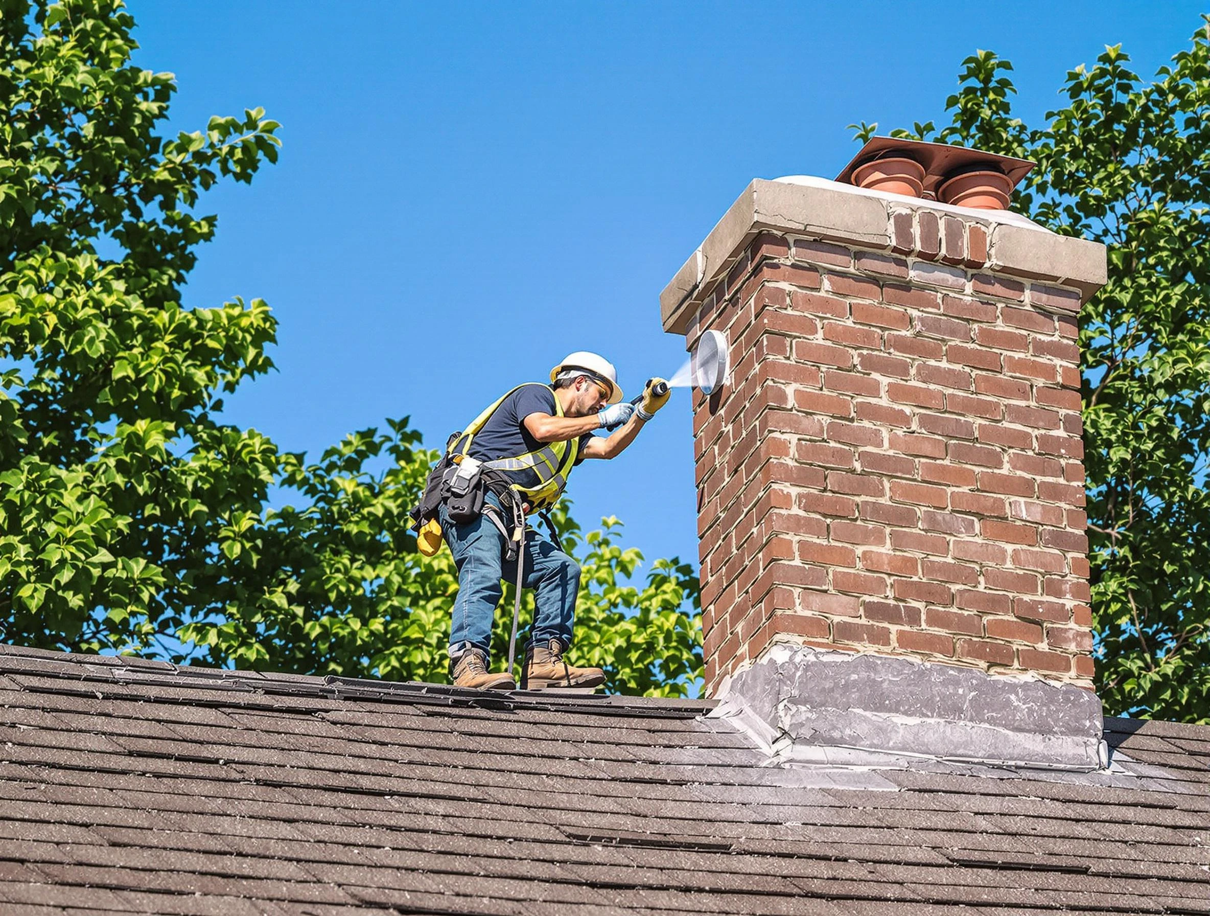 Bellevue Chimney Sweep performing an inspection with advanced tools in Bellevue, PA