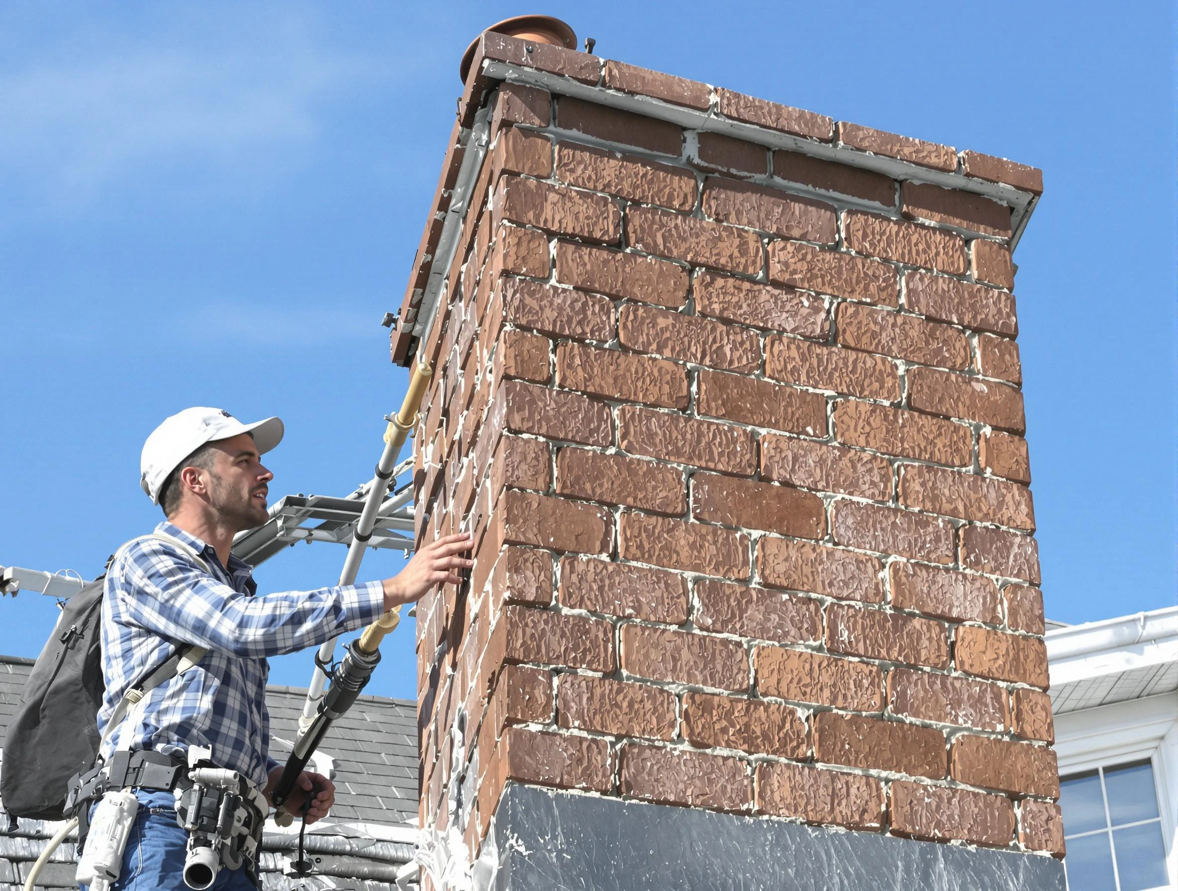 Brickwork for a chimney rebuild by Bellevue Chimney Sweep in Bellevue, PA